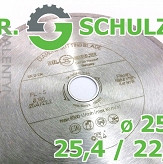 TARCZA DIAMENTOWA FL-S Fi 250 / 25.4 i 22.2 DR. SCHULZE GLAZURA CERAMIKA KAMIEŃ, FL S