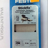 Papier ścierny 93 x 178 mm P 80  (10 szt) StickFix Arkusze ścierne do FESTO RS 3, RTM, LRM, LRG
