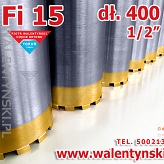 WIERTŁO DIAMENTOWE KORONOWE Fi 15 mm x 400 mm KORONY WIERTNICZE