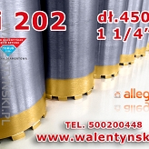 WIERTŁO DIAMENTOWE 202 KORONOWE KORONKI DIAMENTOWE Fi 202 mm  x 450 mm WIERTNICA HILTI