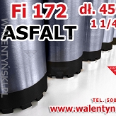 WIERTŁO DIAMENTOWE KORONOWE KORONKOWE Fi 172 mm x 450 mm do ASFALTU WIERTNICA HILTI