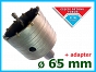 WIERTŁO KORONOWE OTWORNICA Fi 65 + ADAPTER SDS+