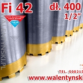 WIERTŁO KORONOWE Fi 42 mm DIAMENTOWE dł 400 mm KORONY WIERTNICZE