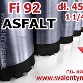 WIERTŁO DIAMENTOWE KORONOWE Fi 92 MM DO ASFALTU WIERTNICA, OTWORNICA