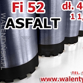 WIERTŁO DIAMENTOWE KORONOWE Fi 52 mm x 450mm DO ASFALTU