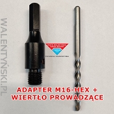 Adapter M16/Hex sześciokątny do otwornic 68 i 82
