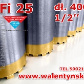 WIERTŁO KORONOWE Fi 25 mm DIAMENTOWE dł 400 mm KORONY WIERTNICZE