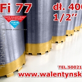 WIERTŁO KORONOWE Fi 77 mm UCHWYT 1/2" dł 400 mm WIERTŁO DIAMENTOWE KORONY WIERTNICZE