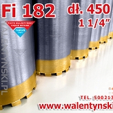 WIERTŁO 182 mm DIAMENTOWE KORONOWE  x 450 mm DO BETONU, BETONU ZBROJONEGO, ŻELBETONU TYROLIT, BAIER, BOSCH, WEKA