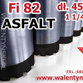 WIERTŁO DIAMENTOWE KORONOWE Fi 82 mm  x 450 mm do Asfaltu